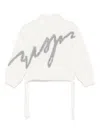 Msgm Intarsia-logo Sweater In White