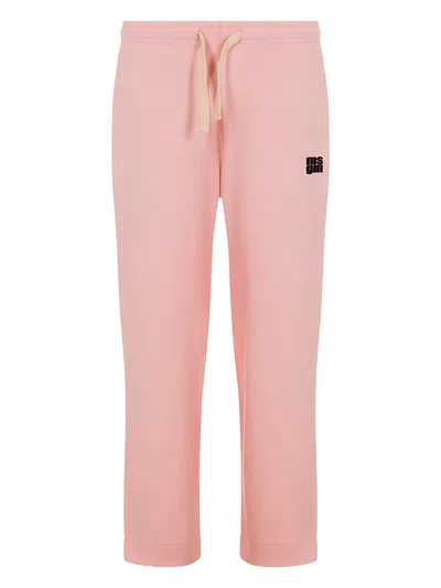 Msgm Interlock Pants In Pink