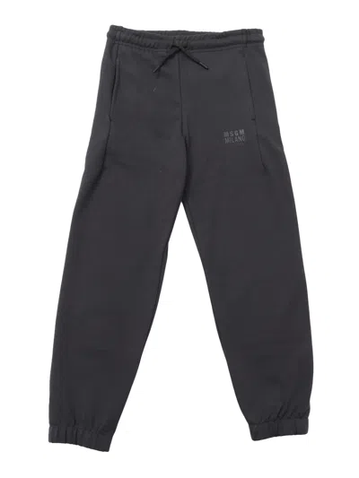 Msgm Interlock Pants Unisex In Black