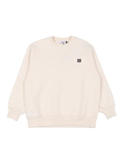 Msgm Kids'  Interlock Sweatshirt Boy In Neutral