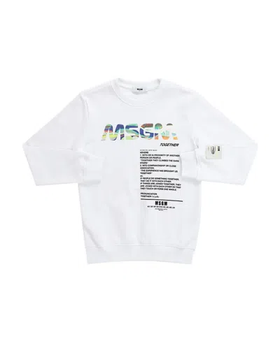 Msgm Item O-neck Short-sleeved T-shirt In White