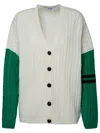 Msgm Colour-block Cable-knit Cardigan
