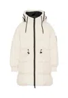 Msgm Ivory Down Jacket For Kids With Logo In White