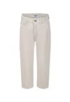 Msgm Ivory Jeans For Boy With Logo In Ivory