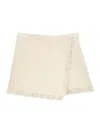 Msgm Ivory Mini Skirt In Multi