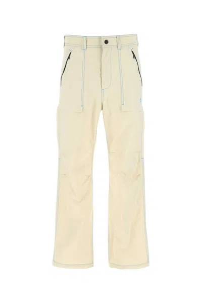 MSGM IVORY POLYESTER CARGO PANT