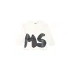 Msgm Ivory T-shirt For Babykids With Logo In Ivory