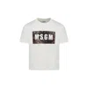 Msgm Ivory T-shirt For Boy With Logo In Ivory
