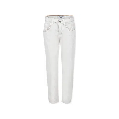 Msgm Kids' Ivory Trousers For Boy With Logo