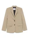 Msgm Tailored Suit Jacket Notch Lapel In Gray