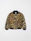 Msgm Faux-fur Bomber Jacket In Multi