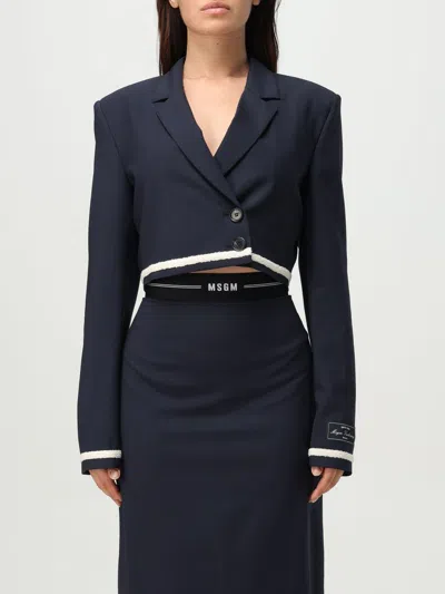 Msgm Jacket  Woman Color Blue