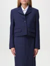 Msgm Jacket  Woman Color Blue In Blau