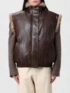 Msgm Reversible Sleeveless Jacket With Logo Patch On The Rear In Ecofur And Ecoleather Woman In Gray
