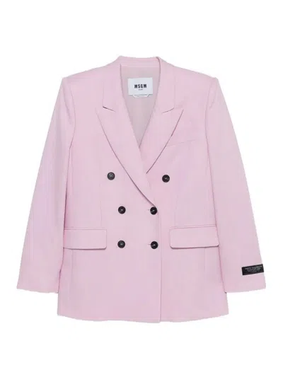 Msgm Jacket In Nude