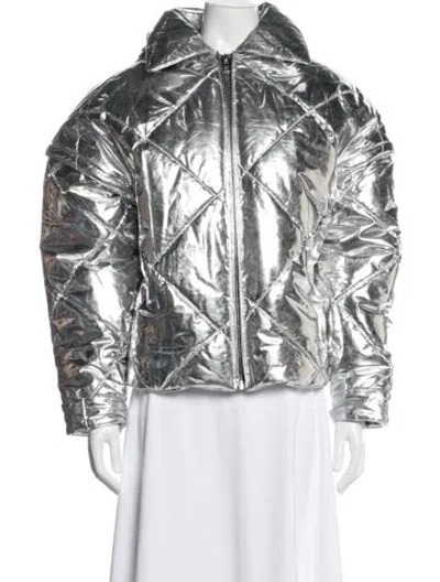 Pre-owned Msgm Jacket In Silver
