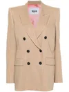 Msgm Women's Jacket Sand Arena | Size 42 | 41mdg09y Color 24701023 In Beige