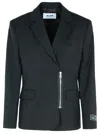 Msgm Buttoned Cuffs Flap Pockets Jacket In Black