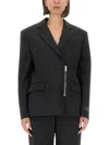 Msgm Jacket With Zip In Black