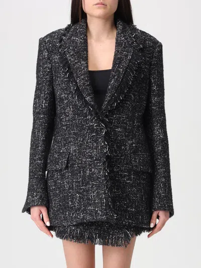 Msgm Jacket  Woman Color Black In Gray