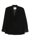 Msgm Buttoned Embellished-cuff Jacket In Black