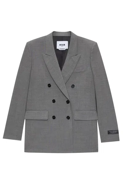 Msgm Jackets Grey In Gray