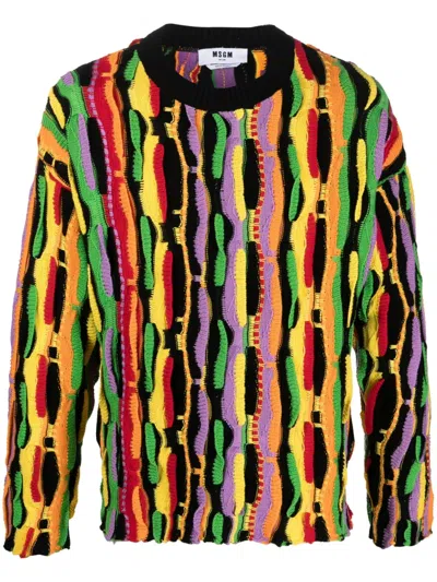 MSGM JACQUARD COTTON JUMPER