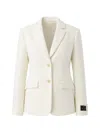 Msgm Jacquard-effect Blazer In Neutral