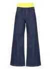 Msgm Blue Cotton Denim Pants