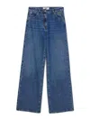 Msgm Buttoned Wide-leg Jeans In Blue