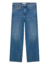 Msgm Denim Trousers Distressed Detail Belt Loops In Blue
