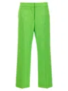 Msgm Straight-leg Tailored Trousers In Green