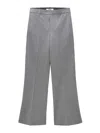 Msgm Tailored High-waisted Straight Leg Trousers In Gris