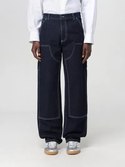 Msgm Double Knee Pants In Blue
