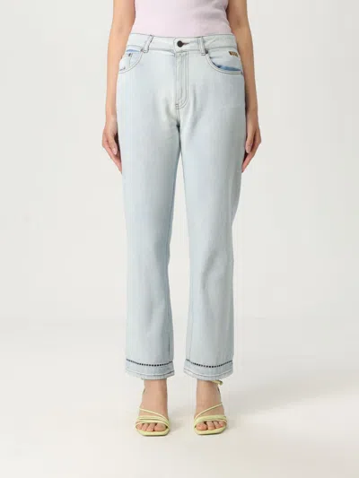 Msgm Jeans  Woman Color Blue