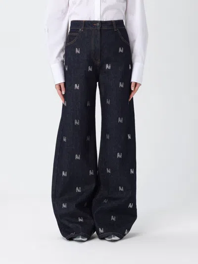 MSGM JEANS MSGM WOMAN COLOR BLUE,H35019009