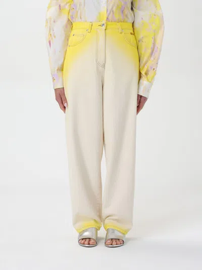 Msgm Jeans  Woman Color Yellow