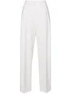 Msgm Pleated Tailored Wool Trousers In Multicolor