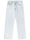 Msgm Jeans With Embroidered Logo In Gray