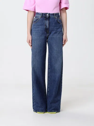 Msgm Cotton Denim Jeans In Blue