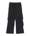 Msgm Jersey Cargo Pants In Black