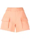 Msgm Mini Jersey-shorts In Orange