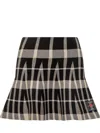 Msgm Viscose Blend Knitted Mini Skirt In Black