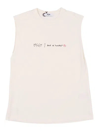 MSGM JERSEY SLEEVELESS T-SHIRT BOY