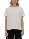 Msgm White Embroidered T-shirt