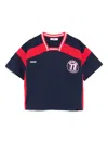 Msgm Jersey T-shirt In Blue
