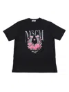 Msgm Jersey T-shirt Girl In Black
