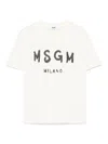 Msgm Jersey T-shirt In Neutrals