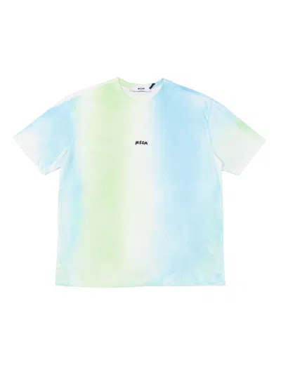 Msgm Kids'  Jersey T-shirt Boy In Blue
