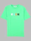 Msgm Jersey T-shirt Boy In Green